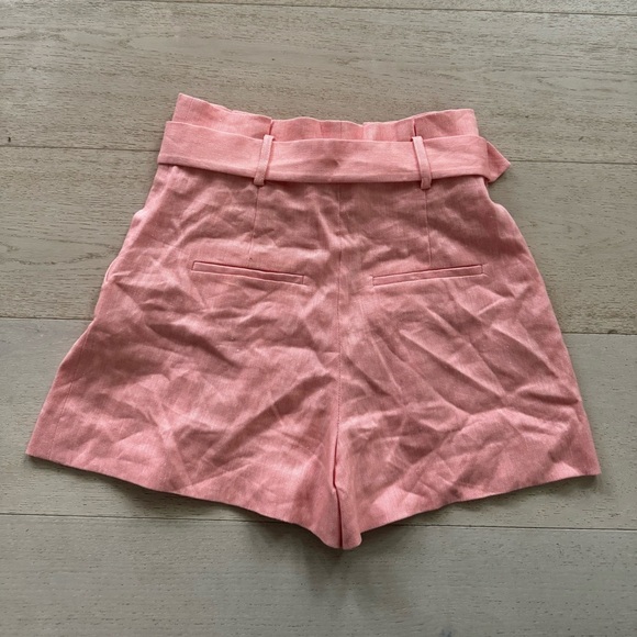 Veronica Beard Ashford Linen Short in Heathered Bright Coral 6 $348 - Picture 6 of 9